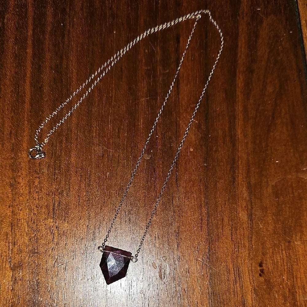 Elegant 14k Gold Fill Hand Knotted Necklace with Amethyst Pendant